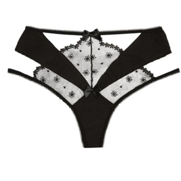 For Love & Lemons Dahlia Pleated High-Waist Panty - Picture 7 of 8